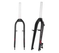 NEYTIIR 26/27.5" Mountain Bike Rigid Fork 1-1/8" Threadless Straight Steerer Disc/V Brake Quick Release Bike Front Fork Aluminum Alloy Super-Light Bike Hard Forks(Gray Red,27.5")