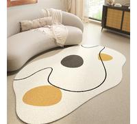 NEYTIIR Alfombra Salon Alfombras Claras For Sala De Estar, For Dormitorio, Alfombra De Forma Irregular, Alfombra De Piso Suave Y Esponjosa De Área Grande(F,80 * 120cm)