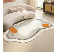 NEYTIIR Alfombra Salon Alfombras Claras For Sala De Estar, For Dormitorio, Alfombra De Forma Irregular, Alfombra De Piso Suave Y Esponjosa De Área Grande(G,120 * 160cm)