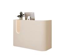 NEYTIIR Mostrador De Recepción De Recepción, Mesa De Negociación, con Cajones Y Almacenamiento, Mostrador De Bienvenida, Mostrador De Caja, Mesa De Recepción(Cream,120cm)