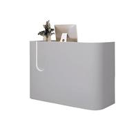 NEYTIIR Mostrador De Recepción De Recepción, Mesa De Negociación, con Cajones Y Almacenamiento, Mostrador De Bienvenida, Mostrador De Caja, Mesa De Recepción(Grey,80cm)