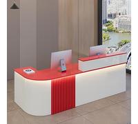 NEYTIIR Mostradores Recepcion Escritorio, Mostradores De Recepcion, Recepciones Mueble, Mostrador Recepcion con Tiras De Luz para Mostradores De Venta Minorista(E)