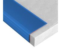 Nez de Marche 100 mm x 40 mm, vinilo y goma para exteriores e interiores, bordes antideslizantes para el hogar y la oficina, color azul, seguro