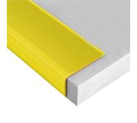 Nez de Marche - Moldura de nariz de escalera de vinilo y goma de 100 mm, 40 mm para uso en interiores y exteriores, protector amarillo para hogar y oficina