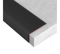 Nez de Marche - Nez de Escalera de vinilo y goma de 100 mm x 40 mm, para uso en interiores y exteriores, borde antideslizante para el hogar y la oficina, color negro