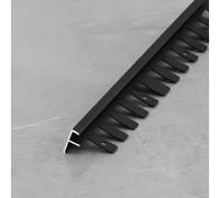 Nez Marche Ed H - Protector de pared y suelo de aluminio, flexible, 90 cm, 3 piezas, fácil de instalar, negro, 18,5 mm