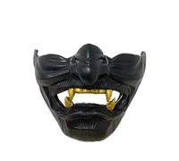 nezababy Decoraciones de Halloween Ghost of Tsushima Jin Sakai Gosaku Samurai Cosplay Caballero Máscara Demonio Media Cara Accesorios Hannya (Máscara de Halloween A)