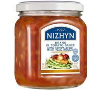 Nezhin Deliciosos frijoles en salsa de tomate con verduras, hechos de conservantes frescos, sin añadir, 450 gramos/15.9oz paquete de 1