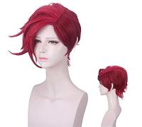 NEZIH Anime Role Play Para Arcane Vi Cosplay Peluca Vi Deep Rose Pelo Sintético Corto Resistente Al Calor, Con Gorro De Peluca, Accesorios Decorativos, Regalo De Anime