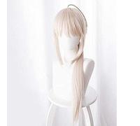 NEZIH Arturia Pendragon Cosplay Peluca Fate Stay Night Grand Order Saber Alter Cabello Sintético Largo Y Recto + Gorro De Peluca como Imagen Cosplay Anime Peluca Coser, Adecuado para Halloween