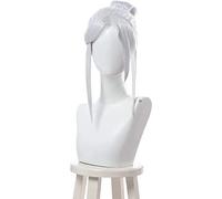 NEZIH Cosplay Wig Peluca De Cosplay Valorant Jett, Pelucas De Cosplay Blancas Plateadas, Pelo Sintético Resistente Al Calor for Halloween, Accesorios Decorativos para Mujer, Regalo De Anime