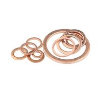 NEZIH Ctongrun-Arandelas Planas M17 Diámetro Interno Anillo de Sellado de 17 mm Ladera t3 de Cobre Rojo T3, Buena Resistencia a la corrosión(17x25x2(20Pcs))