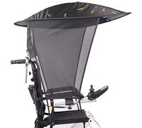 NEZIH Cubierta de Lluvia de Sombra Solar Ajustable, Toldo de Paraguas de Silla de Ruedas Universal Eléctrico, Soporte de Paraguas de Movilidad Semicerrada/Black1/Wheelchair With Handle