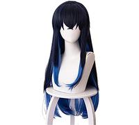 NEZIH Demon Slayer Kimetsu No Yaiba Hashibira Inosuke Peluca De Cosplay Gradiente Peluca De Pelo Largo Y Recto Pelucas De Disfraces De Carnaval De Halloween, Con Gorro De Peluca, Regalo De Anime