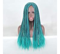 NEZIH Descendientes 2 UMA Cosplay Peluca Largo Afro Trenzas Rizado Cola Azul Pelo Pelucas+ Peluca Gratis Tapa, Adatto per Feste Di Halloween, Vita Notturna, Carnevale, Accessori Decorativi