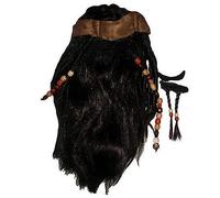 NEZIH Disfraz De Halloween Para Hombre Pirata Adulto Capitán Jack Sparrow Pelucas Sombrero Piratas Del Caribe Accesorios De Cosplay, Con Gorro De Peluca, Accesorios De Decoración De Halloween