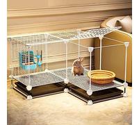 NEZIH Jaula Interior, Camión de Animales Pequeños, Fácil de Limpiar, Suite: Almohadilla de Pie/Fuente de Agua/Bandeja/Caja de Alimentos/Tazón de Agua/72 * 72 * 47Cm