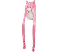 NEZIH Peluca Cosplay,Peluca De Cosplay Sailor Moon Sailor Chibi,Long Braids Pink Peluca,con Red De Peluca Gratis,Halloween Costume Cosplay,para Carnaval Navidad Fiesta, Accesorios Decorativos,A