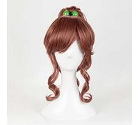 NEZIH Peluca Cosplay,Peluca De Cosplay Sailor Moon Sailor Jupiter,Long Brown Peluca,Con Red De Peluca Gratis,Halloween Costume Cosplay,Para Carnaval Navidad Fiesta, Accesorios Decorativos,Verde