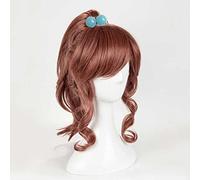 NEZIH Peluca Cosplay,Peluca De Cosplay Sailor Moon Sailor Jupiter,Long Brown Peluca,Con Red De Peluca Gratis,Halloween Costume Cosplay,Para Carnaval Navidad Fiesta, Accesorios Decorativos,Azul