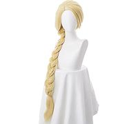NEZIH Princesa Enredada 120 Cm 47" Rubia Recta Rubio De Cosplay De Cosplay Súper Largo Rapunzel Hair Synthetic Anime Wig + Wig Cap, Accesorios Decorativos, Regalo De Anime