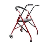 NEZIH Seniors Walker Rollator Plegable con 2 Ruedas, Carrito con Asiento Acolchado, Sillas de Transporte Enrollables de Mzimmer Caminando, Muleta de Ayuda de Movilidad