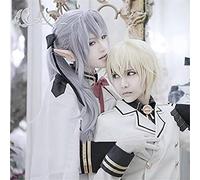 NEZIH Seraph of The End Ferid Bathory Cosplay Peluca De Anime Para Fiesta Gris Peluca Con Orejas Negras Sin Cinta, Perfecto Para Fiestas De Halloween, Accesorios De Decoración