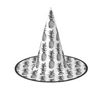 NEZIH Sombrero de Halloween con diseño de piña y frutas con temática tropical, accesorio para adultos, disfraz de fiesta, cono, sombrero de bruja para mujeres, niños, niñas y niños