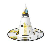 NEZIH - Sombrero de Halloween con estampado de caricaturas pesadas de dibujos animados, accesorio para adultos, fiesta, cono, sombrero de bruja, mujeres, niños, niñas y niños