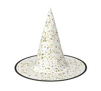 NEZIH Sparsed Dreamy Stars And Spots - Sombrero de Halloween con estampado de estrellas y puntos, accesorio para adultos, disfraz de fiesta, sombrero de bruja para mujeres, niños, niñas y niños