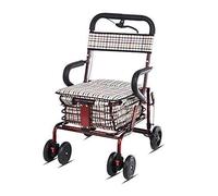 NEZIH Walker para el Rollator de Personas Mayores, Carrito de Compras Plegable de Rodillos Plegables de 4 Ruedas