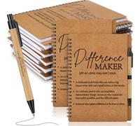 Nezyo 10 juegos de cuadernos de regalo para hacer diferencias con bolígrafos, regalos de agradecimiento para empleados, mini diario de inspiración en espiral a granel para líderes, jefes, compañeros