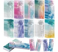 Nezyo 100 Piezas Marcapaginas Cristianos Español Marcador de Versículos Bíblicos Números de Emergencia Regalo Religioso para Pastor Lectura de Biblia Domingo de Iglesia Cumpleaños Navidad(Acuarela)