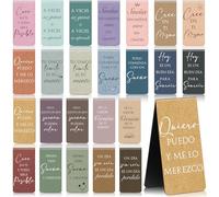 Nezyo 24 Marcapaginas Magnéticos Motivacionales con Frases Inspiradoras en Español, Ideales para Libros, Nevera o Oficina, Diseño Vintage, Regalo para Profesores, Estudiantes y Amantes de Lectura