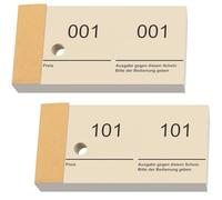 Nezyo Bloques Numerados 1-200 Boletos de Rifa con Números Dobles 10cm x 5cm Papeletas Rifa para Guardarropa Sorteos Eventos Fiestas Ferias y Golosinas(Amarillo claro)