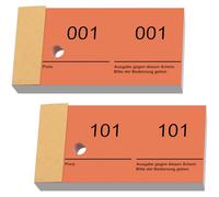 Nezyo Bloques Numerados 1-200 Boletos de Rifa con Números Dobles 10cm x 5cm Papeletas Rifa para Guardarropa Sorteos Eventos Fiestas Ferias y Golosinas(Naranja)