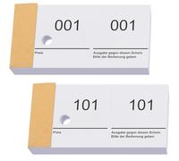 Nezyo Bloques Numerados 1-200 Boletos de Rifa con Números Dobles 10cm x 5cm Papeletas Rifa para Guardarropa Sorteos Eventos Fiestas Ferias y Golosinas(Níveas)