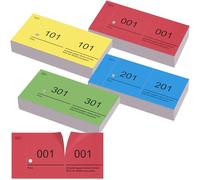 Nezyo Bloques Numerados 1-400 Boletos de Rifa con Números Dobles 10cm X 5cm Papeletas Rifa para Guardarropa Sorteos Eventos Fiestas Ferias y Golosinas(Color Clásico)