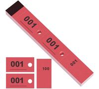 Nezyo Tickets Guardarropa 1-100 Tickets Numerados del 1 al 100 Boletos de Rifa Perforados y Desmontables para Guardarropa Vestuario Sorteos Eventos Fiestas Ferias y Golosinas (Rojo)