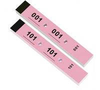 Nezyo Tickets Guardarropa 1-200 Tickets Numerados del 1 al 100 Boletos de Rifa Perforados y Desmontables para Guardarropa Vestuario Sorteos Eventos Fiestas Ferias y Golosinas(Rosa)