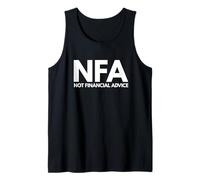 NFA No Asesoramiento Financiero Divertido Operador de Finanzas Crypto Acciones Camiseta sin Mangas