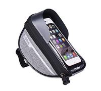 NFAHBAQA Bolsa Cuadro Bicicleta para Bianchi Centostrade Cross Concept Dama Bianca Elle E-Arcadex, Bolsa Manillar Impermeable Resistente Arañazos, con Táctil TPU, Smartphones hasta 7'',Grey