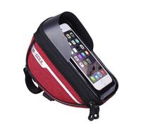 NFAHBAQA Bolsa Cuadro Bicicleta para Bianchi Centostrade Cross Concept Dama Bianca Elle E-Arcadex, Bolsa Manillar Impermeable Resistente Arañazos, con Táctil TPU, Smartphones hasta 7'',Red