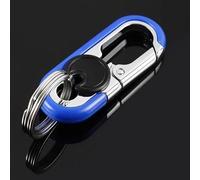 NFAHBAQA Clips Llavero Coche para A6 A6L A7 A8 A8L E-Tron S6 RS6 S7 RS7 Q7 SQ7 Q8 SQ8, Mosqueton Llavero con Hebilla Aleación Zinc, Mini Herramientas Aire Libre, para Claves y Gadgets,Blue