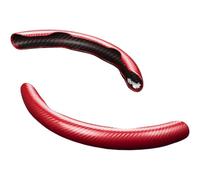 NFAHBAQA Cubierta Volante Coche para Benz GLA 2015-2019, Protector Volante Segmentado Universal, Antideslizante Transpirable Volante, Accesorios, Carbon Fiber Texture-Red