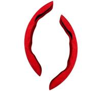 NFAHBAQA Cubierta Volante Coche para OEM E46 E60 E90 E92, Protector Volante Segmentado Universal, Antideslizante Transpirable Volante, Accesorios,Suede-Red