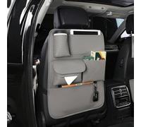 NFAHBAQA Organizador Asiento Coche para VW Volkswagen T5 T6 multivan, Protector Respaldo Asiento, Trasero Almacenamiento Bolsa Gran Capacidad, con Caja Pañuelos,Grey