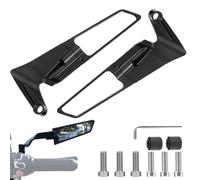 NFDJYDZRMB Espejos Manillar Moto para Yamaha Fazer 2017-2025, Rayones Agua y Polvo ángulo ultraancho Laterales Espejos Moto Accesorio,S