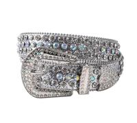 NFEKLFI Cinturón de Diamantes Cinturón de mujer con diamantes imitación, versátil, accesorio ropa for estudiantes(130cm,Silver)