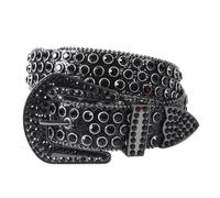 NFEKLFI Cinturón de Diamantes Cinturón de mujer con diamantes imitación, versátil, accesorio ropa for estudiantes(110,Black)